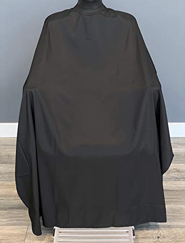 TRU BARBER Professional Silicone Neck Cape, 100% Polyester, Lightweight, 50" x 58" (Black) - Image 5