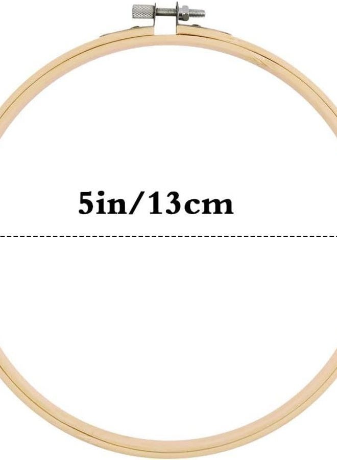 Faylapa Full Range of Embroidery Starter Kit with Bamboo Embroidery Hoops,36 Colors Threads,45 x 30 cm 14 Count Classic Reserve Aida and Cross Stitch Tool Kit 16 pcs 5" Bamboo Hoop - Image 2