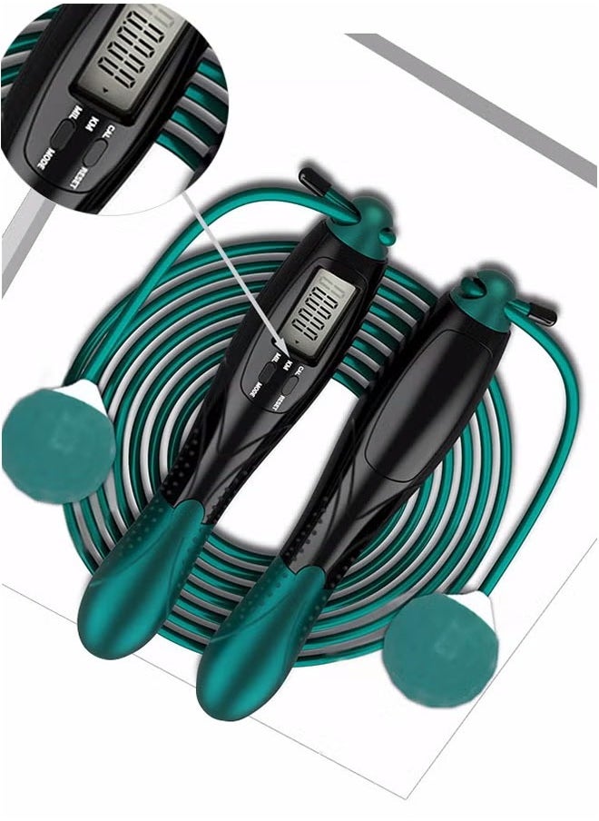 Digital Jump Rope, Adjustable Counting Skipping Rope, Multimode Skipping Rope with Calories, 360° Anti-Winding, Cordless Jumping Rope for Fitness Exercise Gym