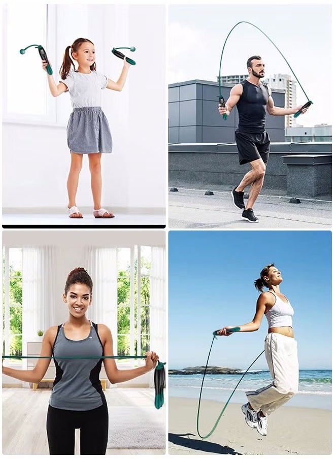 Digital Jump Rope, Adjustable Counting Skipping Rope, Multimode Skipping Rope with Calories, 360° Anti-Winding, Cordless Jumping Rope for Fitness Exercise Gym