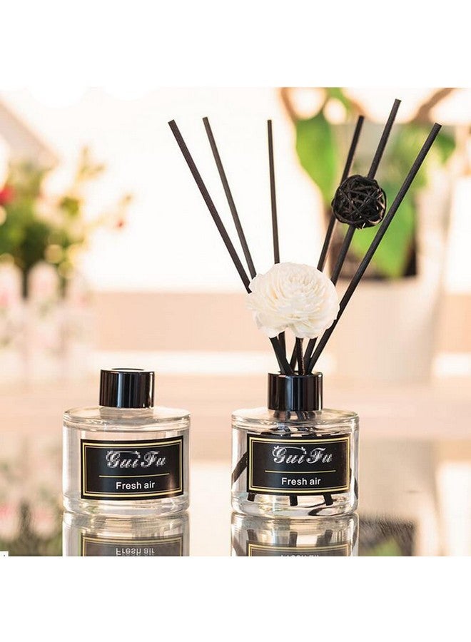 XINGZI Set of 2 Glass Essential Oils Diffuser Bottles Fragrance Bottle Jars Containers for DIY Replacement Reed Diffuser Sticks Sets Essential Oils Crafts Decor (50ML Black Cap)  - Image 4