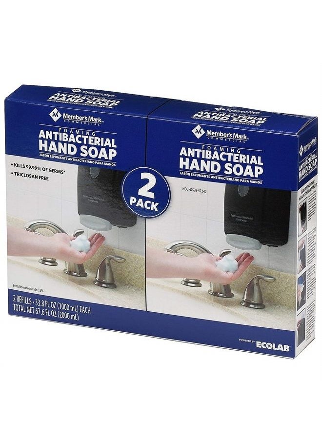 Member's Mark Proforce/Members Mark Commercial Foaming Antibacterial Hand Soap 2 Pack Refills, 33.8 Fl. Oz  - Image 1