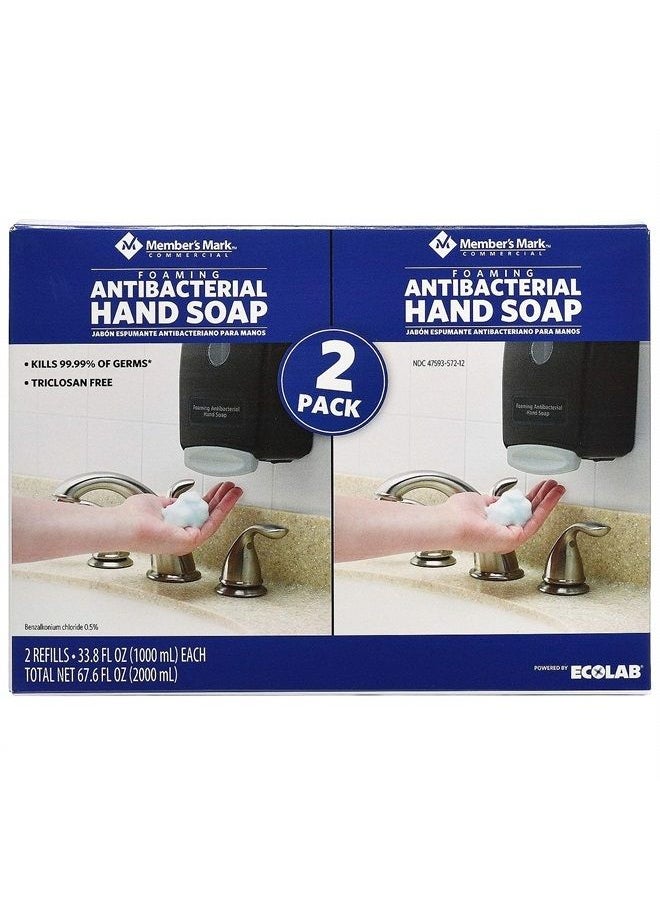 Member's Mark Proforce/Members Mark Commercial Foaming Antibacterial Hand Soap 2 Pack Refills, 33.8 Fl. Oz  - Image 2