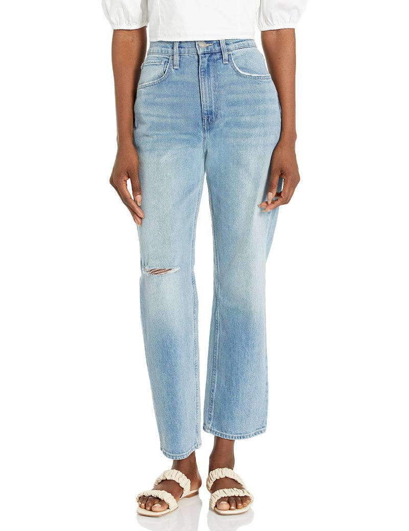 HUDSON Womens Jade High Rise Straight Loose Fit Crop Jeans Paradise 25 US