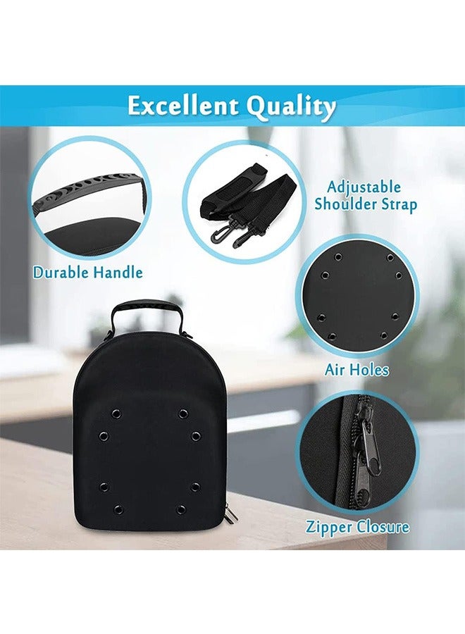 LENND Hat Case Travel, Hat Carry Case, Cap Carrier, Baseball Cap Storage Case, Hat Box for Baseball Caps, Hat Organizer Holder for 6 Caps, Travel Hat Display Carrier Bag, Hat Suitcase for Travel Black  - Image 4
