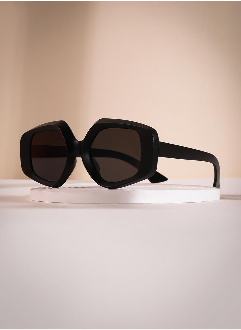 Haute Sauce Polarized Full Rim Rectangle Sunglasses For Women  - Image 2