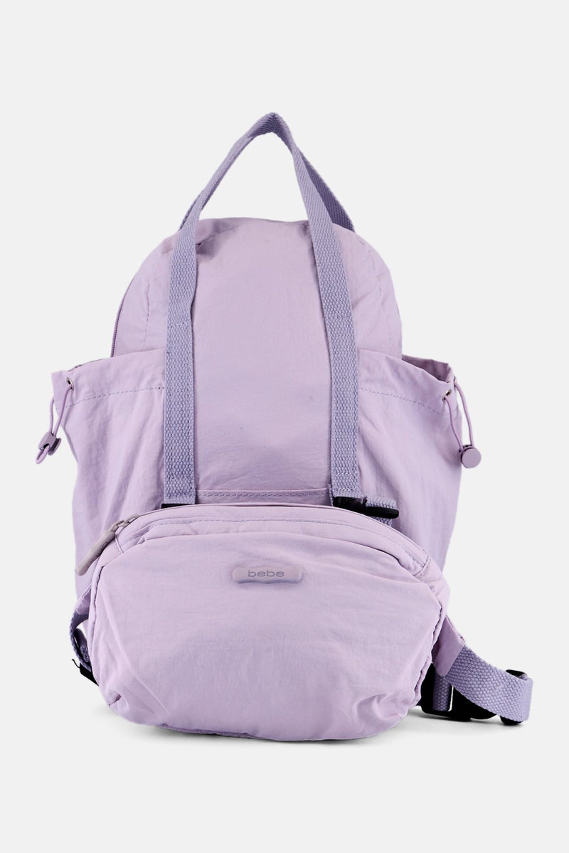 bebe حقيبة ظهر و حقيبة كتف نسائية من علامه تجارية 2 قطعة 20 ل x 31 ح x 1 عرض سم، لافندر - Image 1