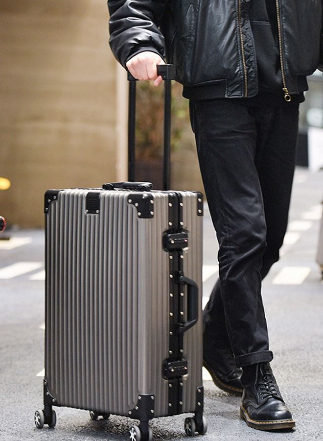 إن كي أكس حقيبة سفر صلبة من Al-Mg مصنوعة من خليط معدني مع 4 عجلات دوارة 20 بوصة - Image 3