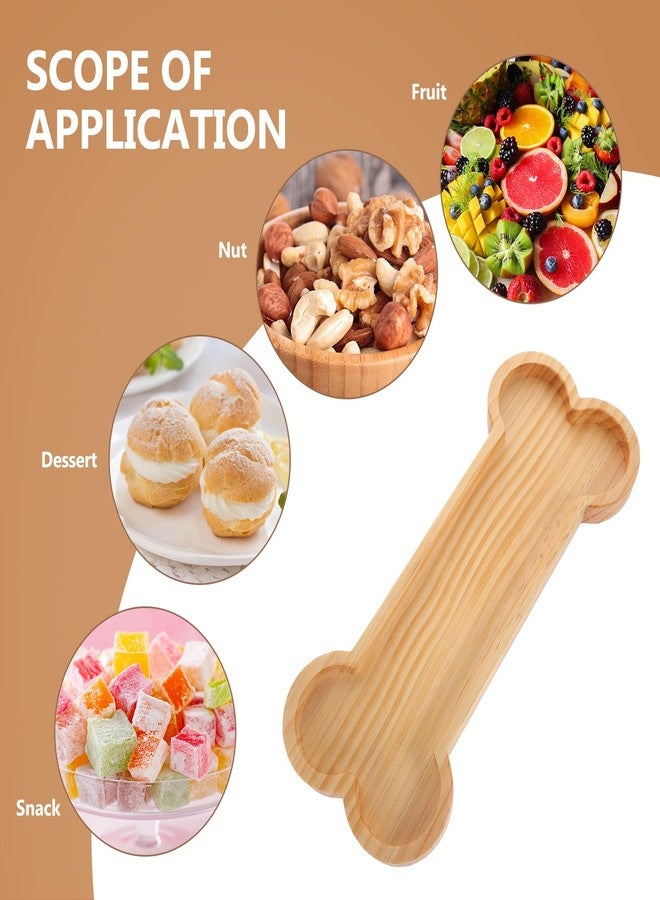 Alipis Dog Serving Tray - Dog Party Decorations, Natural Wood Snack Platters Cheese Charcuterie Plate for Home Office Housewarming Birthday Party Shop - Image 2