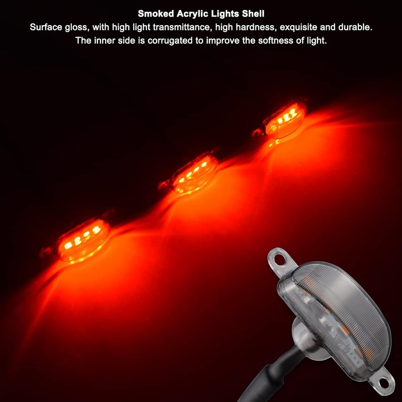 Boigoo Grille Marker Lights for Ram 1500 & F-150 Raptor Aftermarket Grilles | 3PCS Grill Lamps Fits 2013-2018 Ram 1500 & 2004-2019 F-150 Raptor Style Aftermarket Grilles Automotive Grid Decoration Kits - Image 2