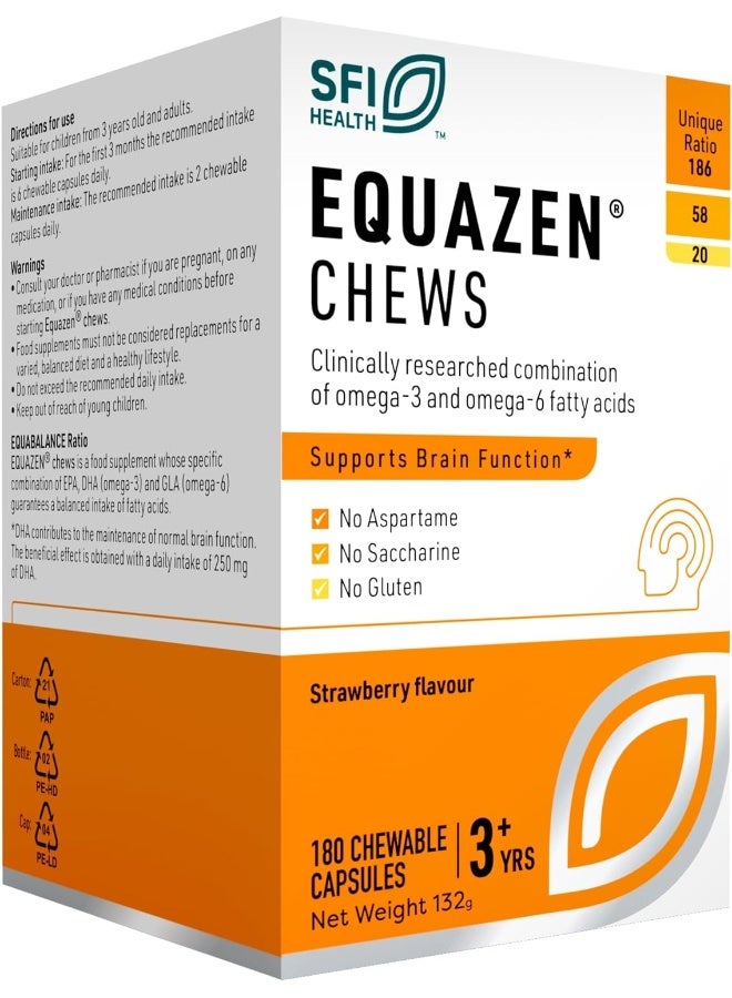 Equazen Eye Q Chews 3 Years To Adults 180 Capsules - Image 1