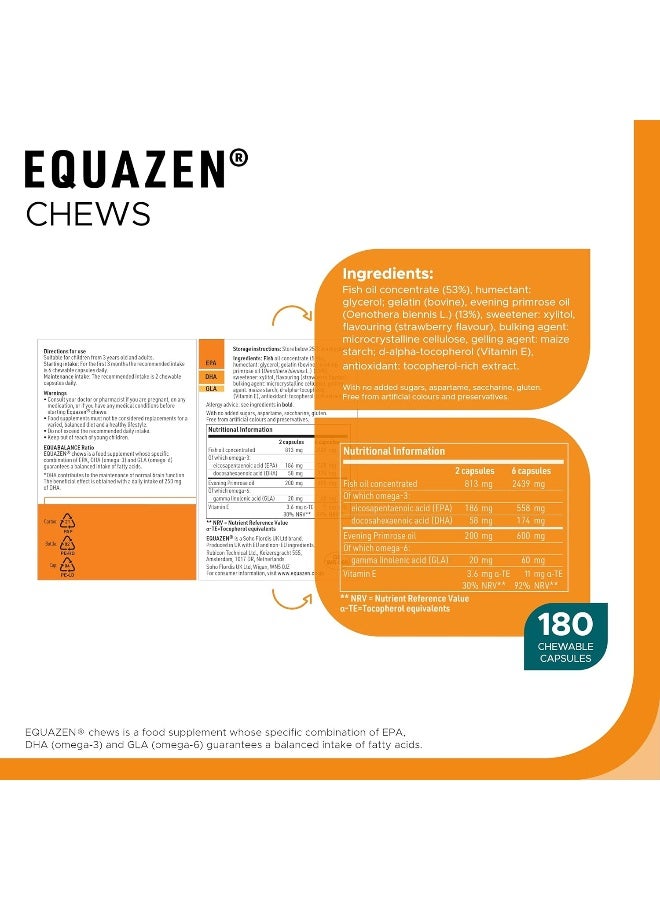 Equazen Eye Q Chews 3 Years To Adults 180 Capsules - Image 3