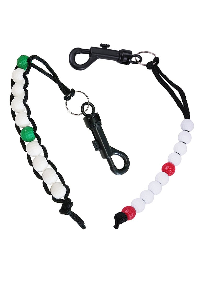 Excefore Golf Bead Counter, 4 PCS Golf Stroke Counter, Golf Shot Counter Bracelets Plastic Golfer Stroke Counter with Clip for Men Women Kids  - Image 1