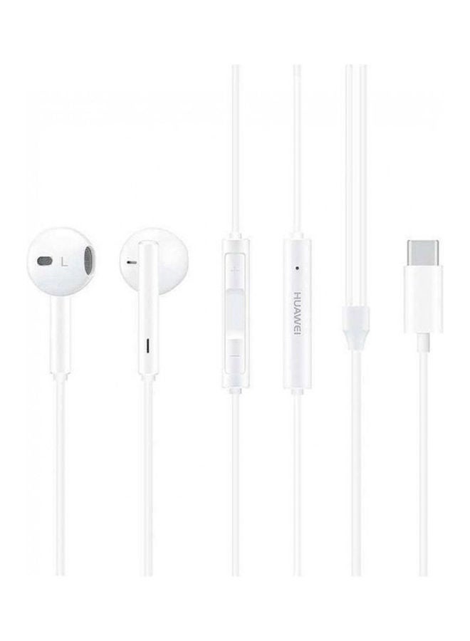 HUAWEI Type C Wired In Ear Headphones With Mic White - Image 1