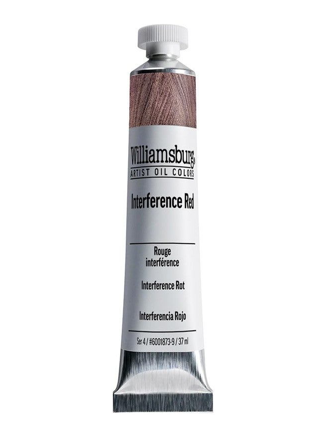 Williamsburg Artist Oil Colors by GOLDEN, Interference Red, 37 ml tube, Professional Oil Paint, Transparent - Image 1