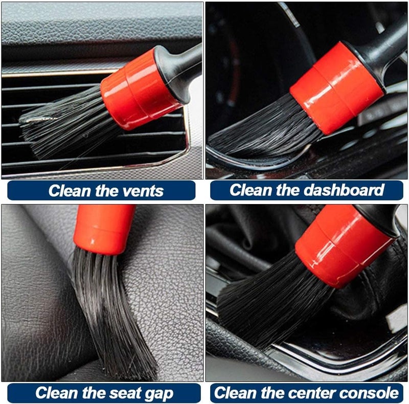 ANTNX 27 PCS Drill Brush Attachments Car Detailing Brush Kit for Auto Exterior and Interior Includes Scrub Pads Sponges Detailing Brushes Washing Mitt Air Vent Brush Cleaning Cloth Home Cleaning Set - Image 2