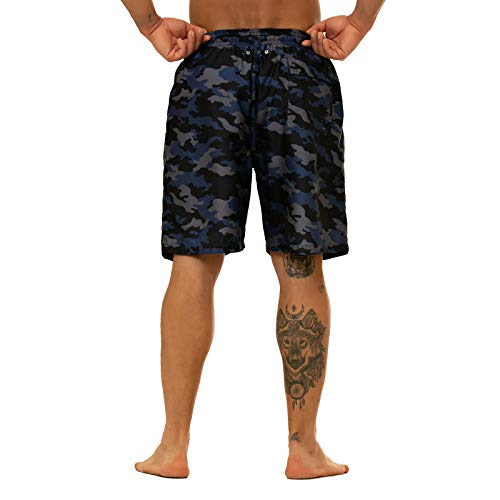 KAILUA SURF شورت سباحة كايلوا سيرف للرجال كبير وطويل، 9" بدلة استحمام مصممة للرجال، شورتات لوح - Image 4