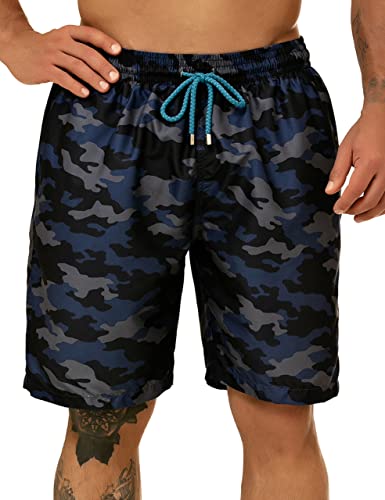KAILUA SURF شورت سباحة كايلوا سيرف للرجال كبير وطويل، 9" بدلة استحمام مصممة للرجال، شورتات لوح - Image 1