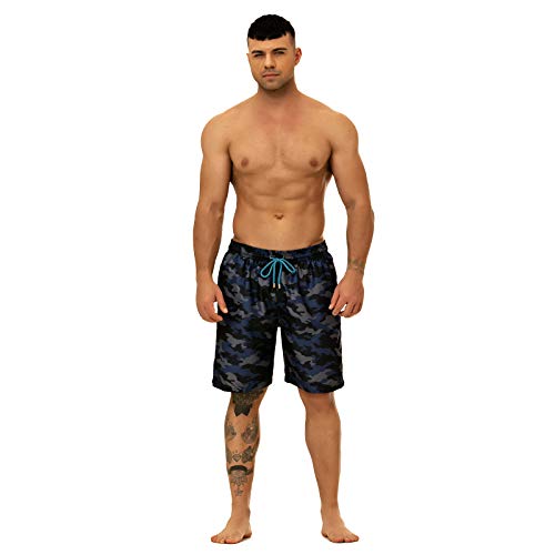 KAILUA SURF شورت سباحة كايلوا سيرف للرجال كبير وطويل، 9" بدلة استحمام مصممة للرجال، شورتات لوح - Image 2
