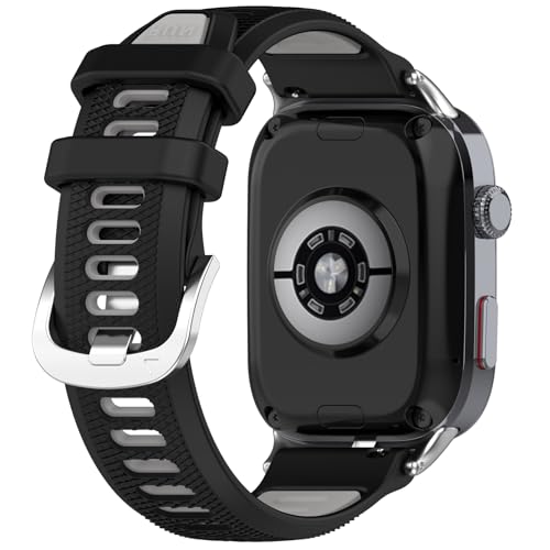 Disscool Replacement Adjustable Wristbands Compatible with Huawei Watch D2 Comfortable Silicone Wrist with Quick Release Strap Smart Watch Accessories(Black) - Image 2