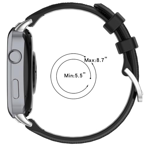 Disscool Replacement Adjustable Wristbands Compatible with Huawei Watch D2 Comfortable Silicone Wrist with Quick Release Strap Smart Watch Accessories(Black) - Image 4