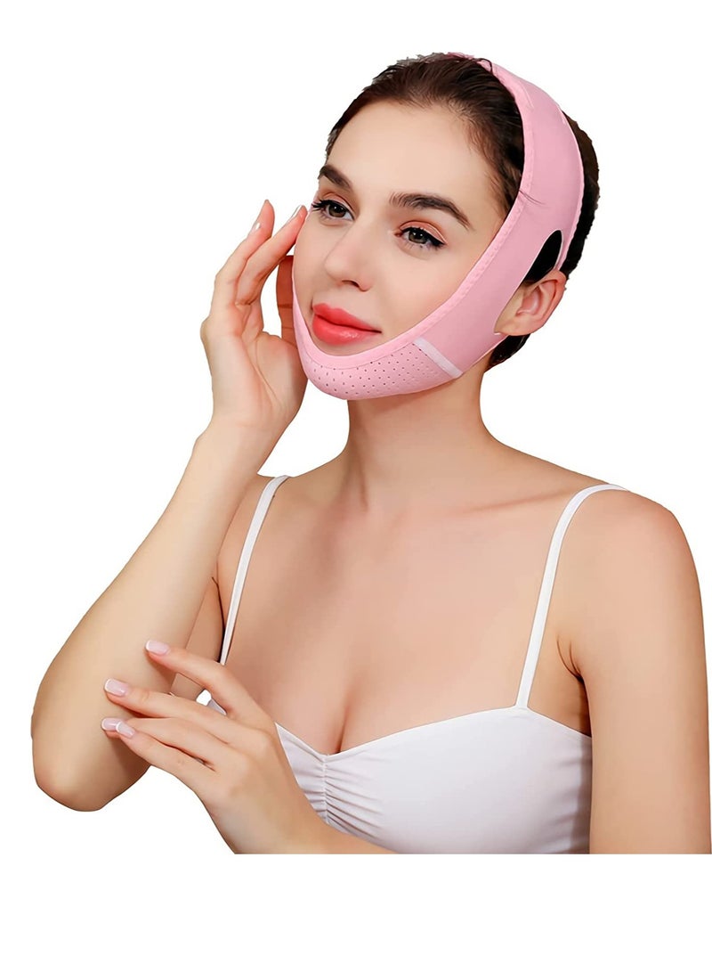 KASTWAVE Double Chin Reducer, Face Slimming Strap Mask Chin UP Face Lifting Belt for Women, Anti-Wrinkle Face Mask - Image 1