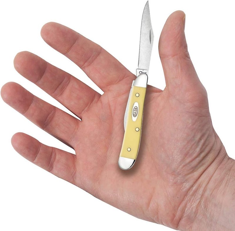 Case WR XX Pocket Knife Yellow Synthetic Peanut SS Item #80030 - (3220 SS) - Length Closed: 2 7/8 Inches - Image 5