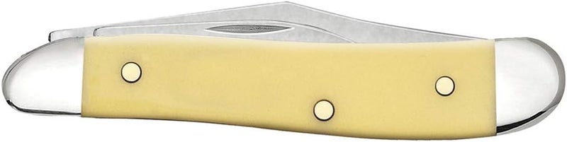 Case WR XX Pocket Knife Yellow Synthetic Peanut SS Item #80030 - (3220 SS) - Length Closed: 2 7/8 Inches - Image 3