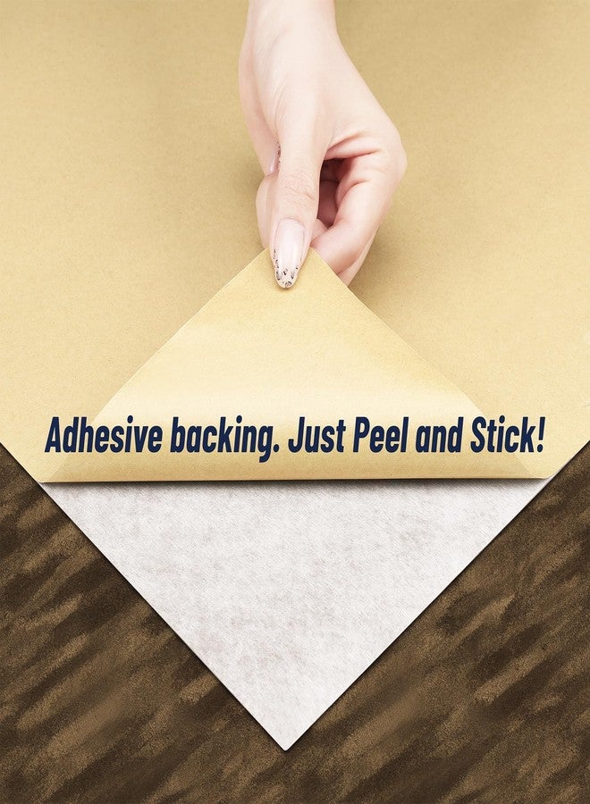 Decotalk Dark Brown Felt Shelf Liner 15.7x200 Inch Self Adhesive Velvet Drawer Liner for Cabinets and Drawers Velvet Contact Paper Shelf Liners Dark Brown Stripes Flocking Lining Peel and Stick - Image 2