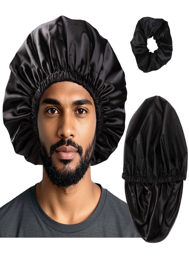 Himoswis Adjustable Shower Caps for Women Men Reusable Waterproof Large Shower Cap for Men and Women Long Hair Braids - Image 1