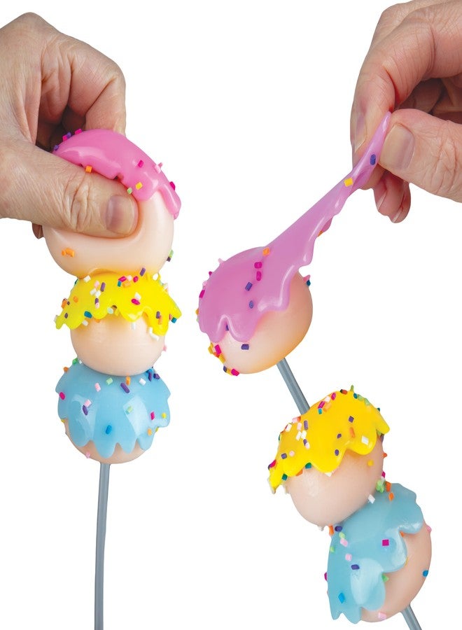The Orb Factory ORB Tabalicious Snack Sticks TABA Squishy Cake Pop Toy - 3 Cute, Sticky TABA Cake Pop Food Squishies with Rainbow Frosting - Removable Stress Ball Toys - Kawaii Sensory Fidget Toys for Kids and Adults - Image 2