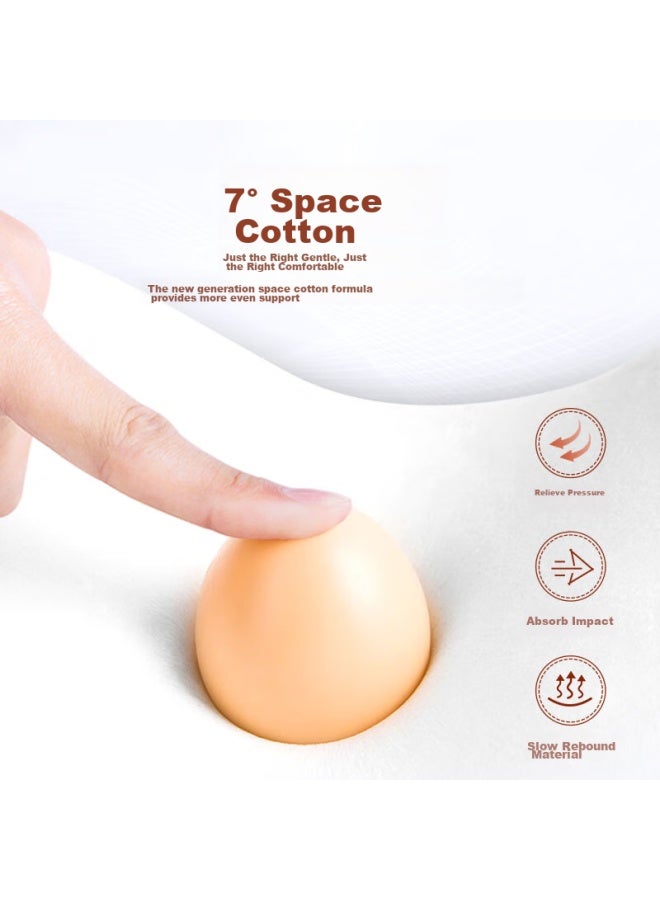 Rice Soup Car Headrest, 3d Neck Support Pillow, Space Memory Foam Seat Cervical Pillow, Car Cushion, Comfortable Backrest, T-001m Mocha Brow - Image 3