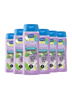 Suave Suave Moisturizing Body Wash Women, White Tea and Lavender with Vitamin E and Aloe Extracts, No Parabens, No Phthalates, 18 Oz (Pack of 6)  - Image 1