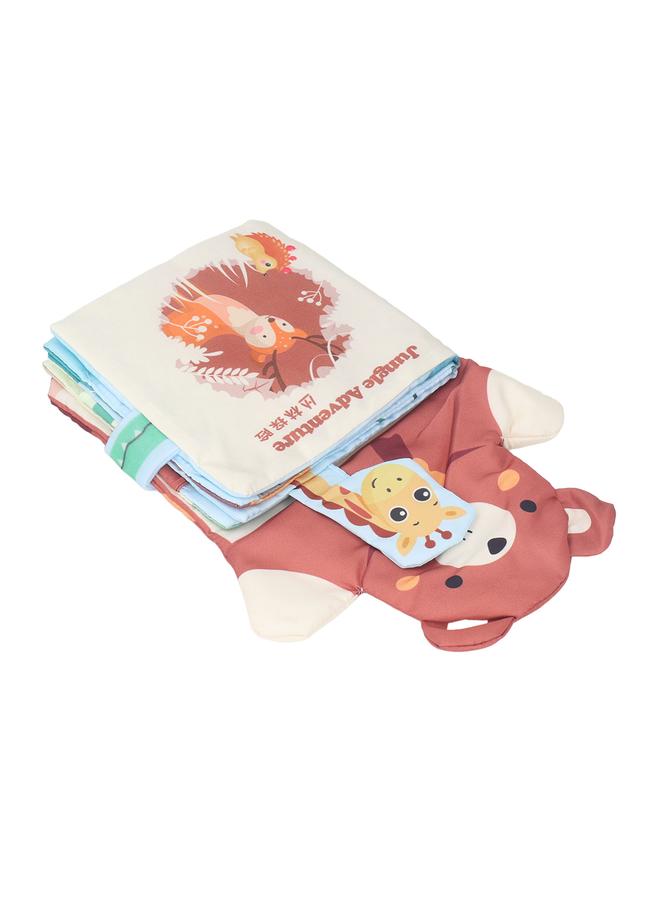 NIBEMINENT Baby Cloth Books Early Education Interactive Animal Sensory Stimulation Crinkle Soft Book for Babies Infants Toddlers Jungle  - Image 2