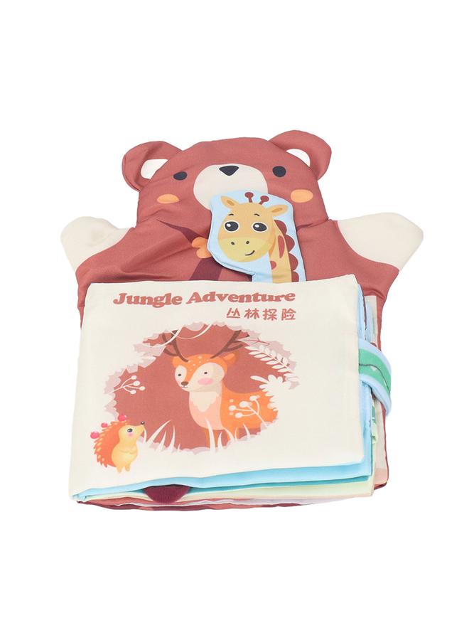 NIBEMINENT Baby Cloth Books Early Education Interactive Animal Sensory Stimulation Crinkle Soft Book for Babies Infants Toddlers Jungle  - Image 5