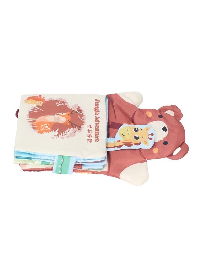 NIBEMINENT Baby Cloth Books Early Education Interactive Animal Sensory Stimulation Crinkle Soft Book for Babies Infants Toddlers Jungle  - Image 3