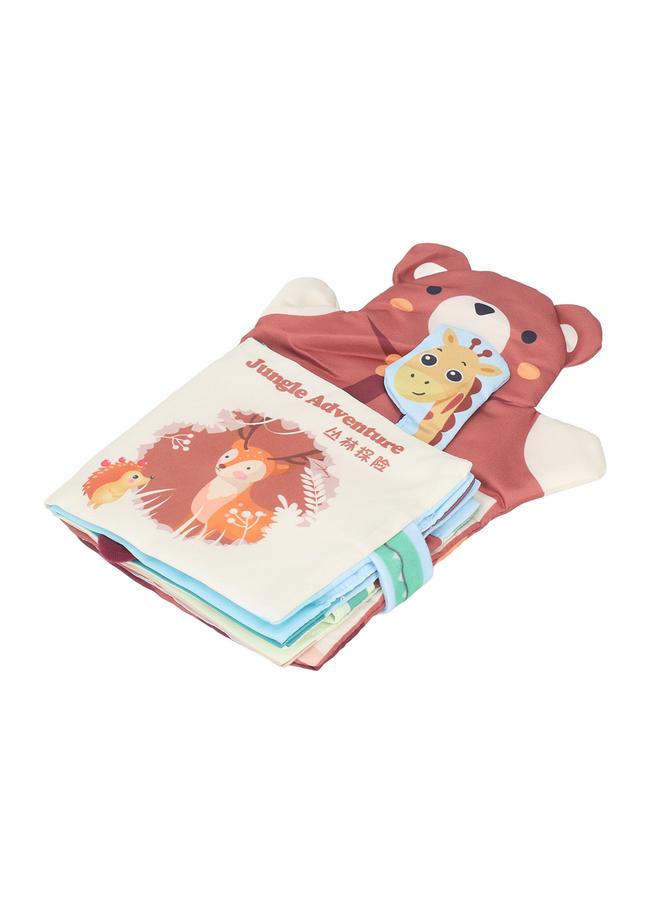 NIBEMINENT Baby Cloth Books Early Education Interactive Animal Sensory Stimulation Crinkle Soft Book for Babies Infants Toddlers Jungle  - Image 4