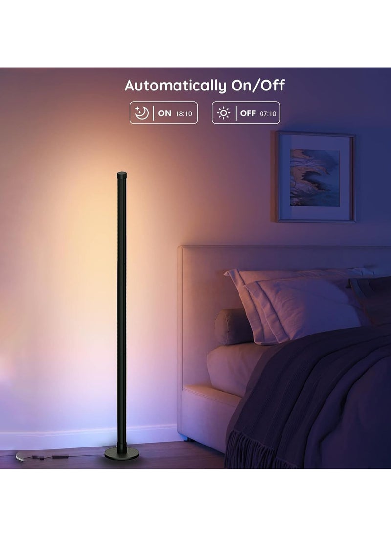 TDOO Smart RGB Floor Lamp LED Corner Lamps, Dimmable LED Corner Lamp with APP & Remote Control, 63" Standing Floor Lamp for Gaming Living Room Bedroom Birthday Party  - Image 2