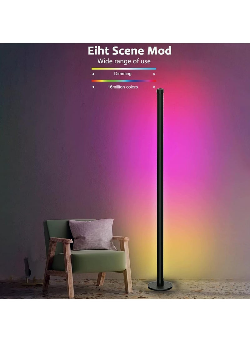 TDOO Smart RGB Floor Lamp LED Corner Lamps, Dimmable LED Corner Lamp with APP & Remote Control, 63" Standing Floor Lamp for Gaming Living Room Bedroom Birthday Party  - Image 3