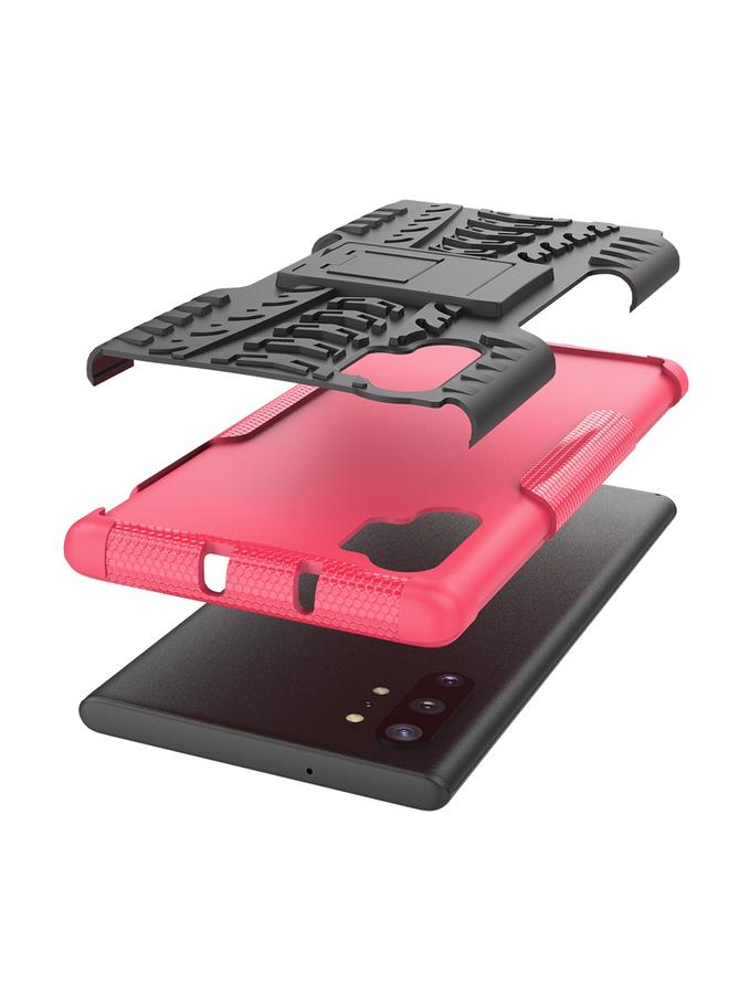 Zaboon Case For Galaxy Note 10 Plus Tire Texture TPU + PC Shockproof Case with Holder - Image 5