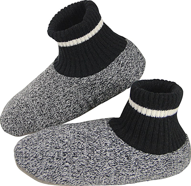 BenSorts Mens Slipper Socks Warm Cozy Fuzzy Winter House Socks with Non-Slip Grippers for Mlae Gifts Multicolor Size 10 11 12 13 - Image 1