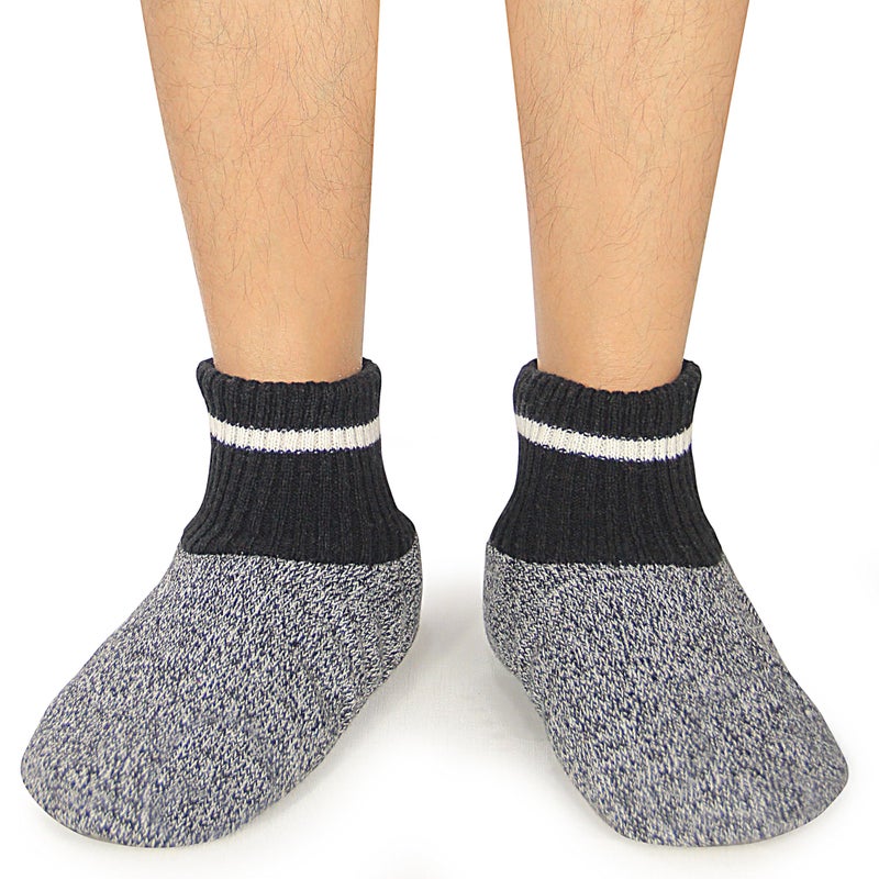 BenSorts Mens Slipper Socks Warm Cozy Fuzzy Winter House Socks with Non-Slip Grippers for Mlae Gifts Multicolor Size 10 11 12 13 - Image 2