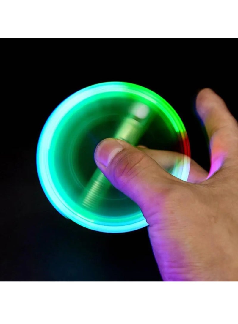 AROAQ LED Spinning Pen, Portable Ball Pen Fidget Spinner, Compact And Lightweight  Rotating Gaming Luminous Gel Pen, Safe Glow In Dark Light EDC Stress Relief Toy For Kids Gift, (Random Color) - Image 2