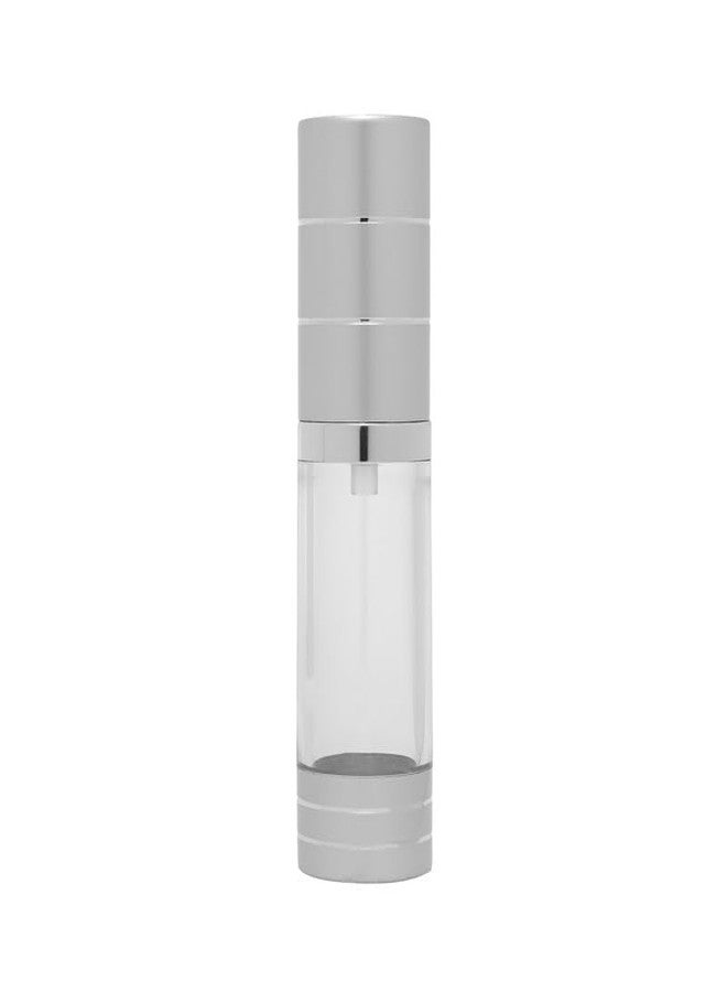 Devinez Refillable Airless Pump Bottle, 30ml (Pack of 4) with Matte Silver Finish Lightweight Leak Proof and Shockproof for Homemade Beauty Products, Makeup Foundations and Serums - Image 1