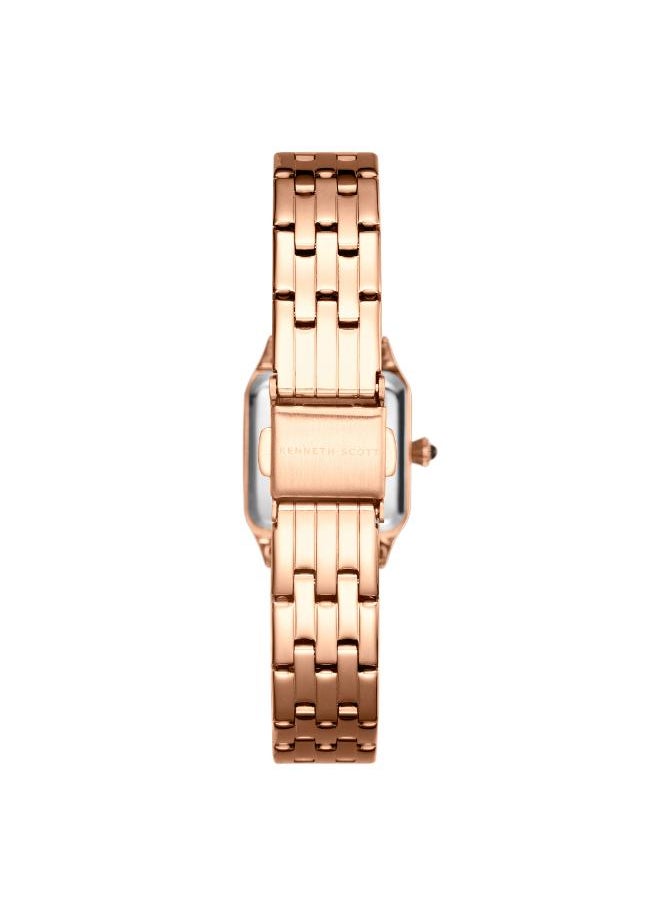 KENNETH SCOTT Women's Analog Display Watch With Rose gold Stainless Steel Strap - K25512-RBKW  - Image 3