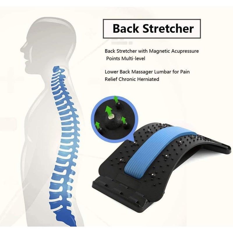 ZAMZIN Spine Support & Back Pain Relief Massager for Herniated Disc, Sciatica, Lower Back Pain, Adjustable Spinal Stretching Device & Waist Massager for Support, Chronic Pain & Muscle Tension Relief - Image 3