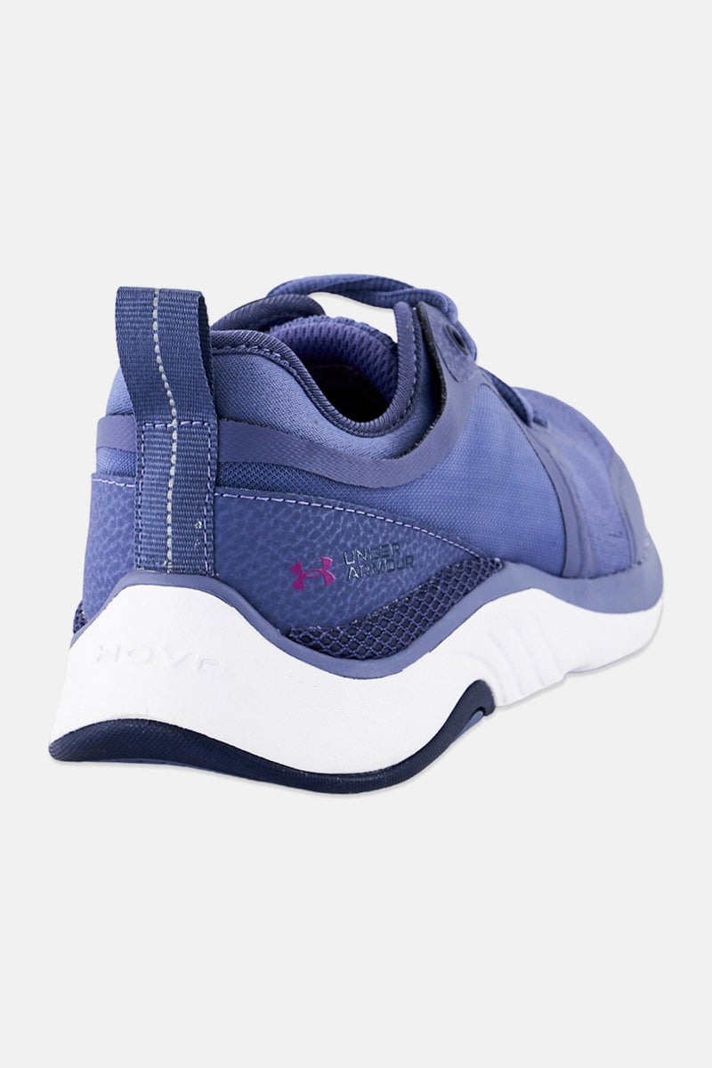 UNDER ARMOUR Kids Girl HOVR Omnia Lace Up Running Shoes, Slate Blue - Image 3