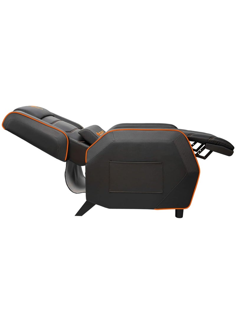 كوجار Cougar Ranger S Gaming Sofa, Side Storage Pocket, Breathable PVC Leather, Headrest Lumbar Pillow, Adjustable Design, Up to 160Kg Weight Capcity, Black/Orange | 3MRGSORB.0001  - Image 5