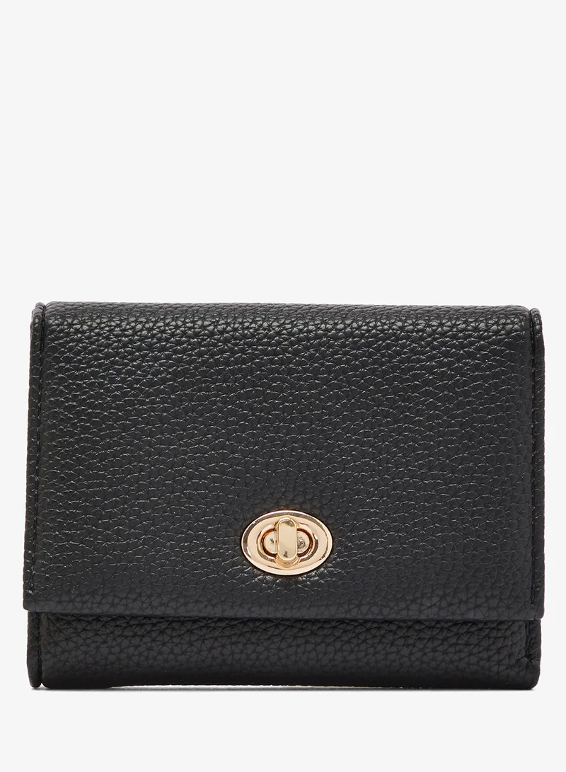 جينجر Classic Flap Mini Wallet With Gold Accent