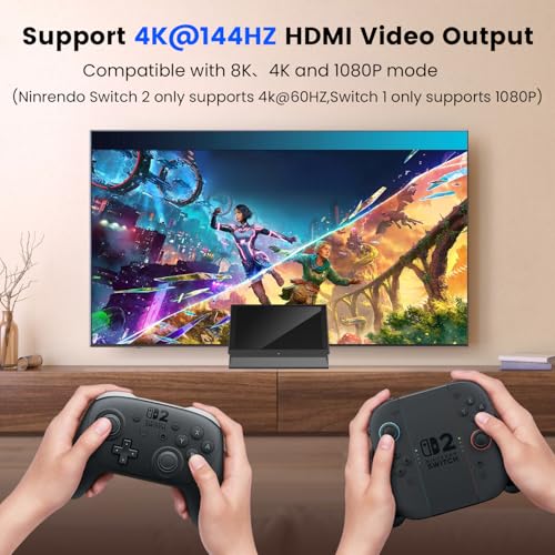BOXPSII for Nintendo Switch 2 Dock Station, TV Docking Station with 4K@120Hz HDMI Output/Type C Port/3 USB Port/100W Fast Charging for Nintendo Switch 2/1/OLED Support Latest System (v21.0.1) - Image 2